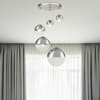 Industrie Decken Pendel Leuchte chrom Wohn Zimmer Vintage Hänge Strahler Lampe 