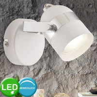 LED Wand Strahler ALU weiß Leuchte Spot beweglich Wohn Zimmer Beleuchtung Lampe 