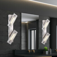 Wand Leuchte Spot Strahler Chrom Wohn Zimmer Beleuchtung weiß Lampe schwenkbar 