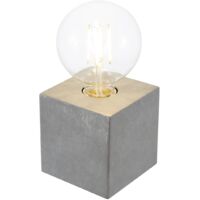 Tischleuchte Beistelllampe Wohnzimmer Leselampe Schalter Zementoptik H 10 cm