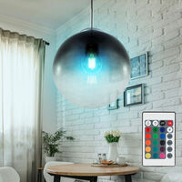 Retro RGB LED Hänge Leuchte Wohnraum Pendel Decken Lampe Glas DIMMER schaltbar 