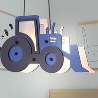 Traktor Design Decken Hänge Lampe Kinder Zimmer Beleuchtung Holz Trecker Leuchte 