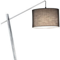 Design Steh Lampe Textil Strahler grau Stand Leuchte Wohn Zimmer Beleuchtung im Set inkl. LED Leuchtmittel