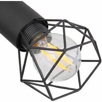 Deckenlampe verstellbar Flur Rondell 3 flammig Deckenleuchte Lampenschirm Käfig