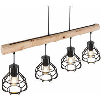 LED Design Decken Pendel Hänge Lampe Leuchte Textil-Braun Beleuchtung Küche Büro 