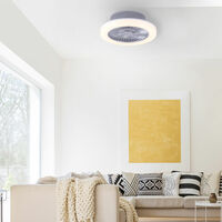 LED Decken Ventilator Wohn Ess Zimmer Beleuchtung Lampe getrennt schaltbar LeuchtenDirekt 14645-55