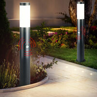 LED Edelstahl Design Steh Stand Lampe Leuchte Beleuchtung Außenbereich H 80 cm 