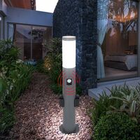Stand Wand Spot Lampe Erdspieß Leuchte Edelstahl Sensor Steckdose Garten Steh 