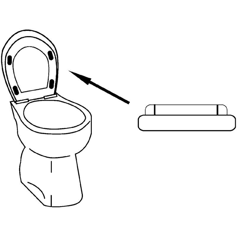 WC-Brille Abstandhalter 25 Auflagestopfen für Toilettensitz WC-Sitz-Puffer Nr 