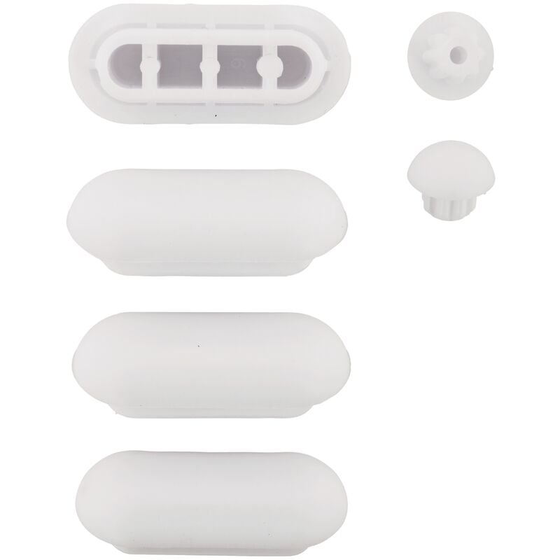 SITZPLATZ® WC-Sitz-Puffer Nr. 36 Auflagestopfen für Toilettensitz  Abstandhalter für WC-Brille Dämpfer Weiß Kunststoff