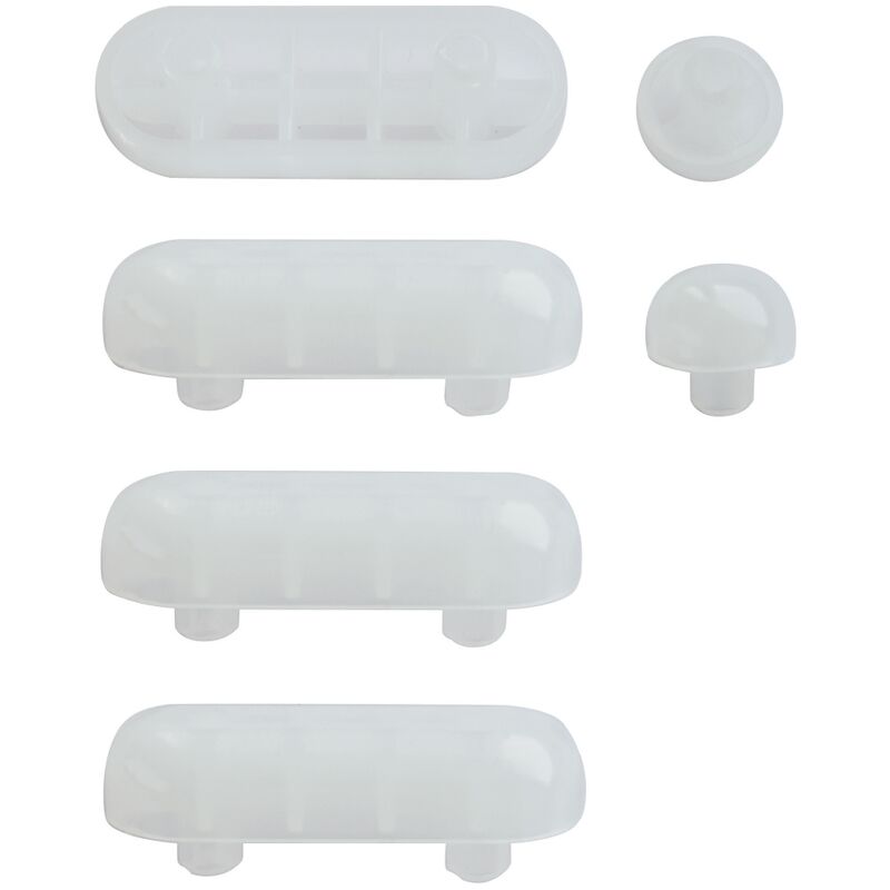 SITZPLATZ® WC-Sitz-Puffer Nr. 23 Auflagestopfen für Toilettensitz  Abstandhalter für WC-Brille Dämpfer Weiß Kunststoff
