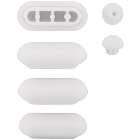 SITZPLATZ® WC-Sitz-Puffer Nr. 36 Auflagestopfen für Toilettensitz  Abstandhalter für WC-Brille Dämpfer Weiß