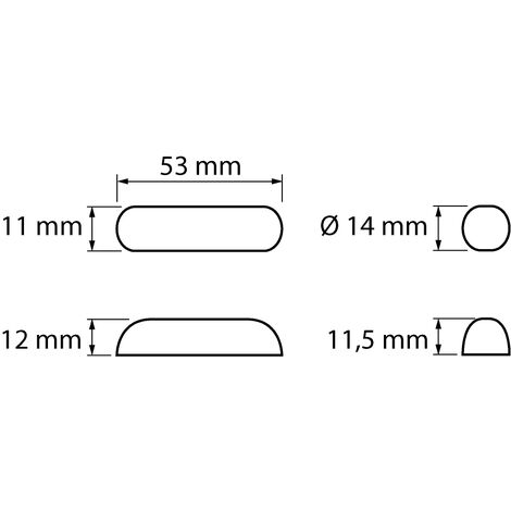 SITZPLATZ® WC-Sitz-Puffer Nr. 2 Auflagestopfen für Toilettensitz  Abstandhalter für WC-Brille Dämpfer Transparent