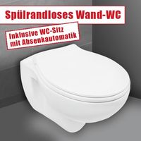 Toilette mit WC-Sitz • Hänge WC inkl Toilettensitz mit AbsenkautomatikBWC-07 