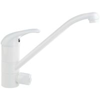 'aquaSu® Einhandmischer Concordia für Küchenspüle | Mit Geräteanschluss | Weiß | Wasserhahn | Spüle