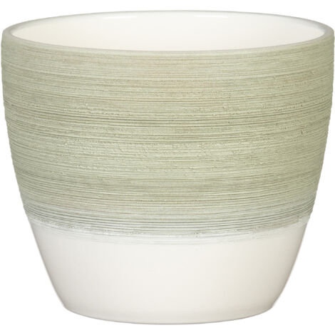 Scheurich Blumentopf aus Keramik,  Farbe: Matcha Cream, 19 cm Durchmesser, 17,5 cm hoch, 3,3 l Vol.