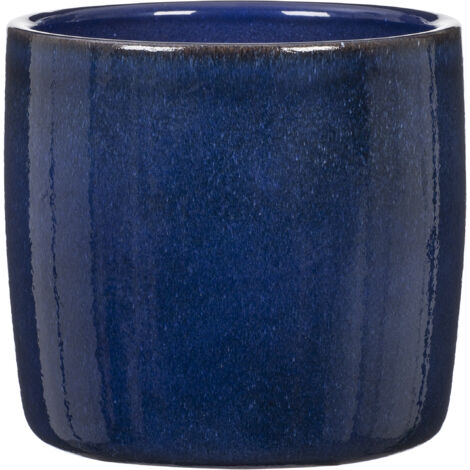 Scheurich Solido, Blumentopf aus Keramik,  Farbe: Mystic Blue, 17,6 cm Durchmesser, 16 cm hoch, 3,1 l Vol.
