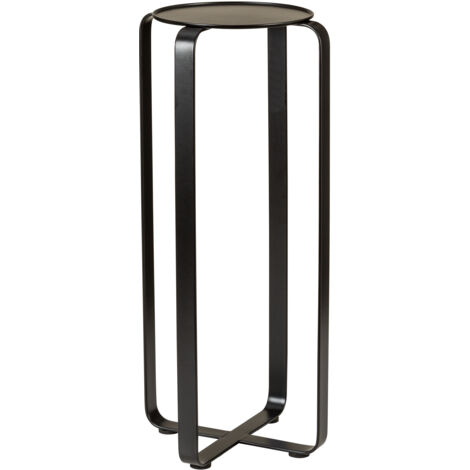 Scheurich Avignon 51, Pflanzenständer/Blumenständer/Blumentopfständer/Postament aus Metall Farbe: Satin Black, 23,3 cm Durchmesser, 51,4 cm hoch, 14,9 l Vol.