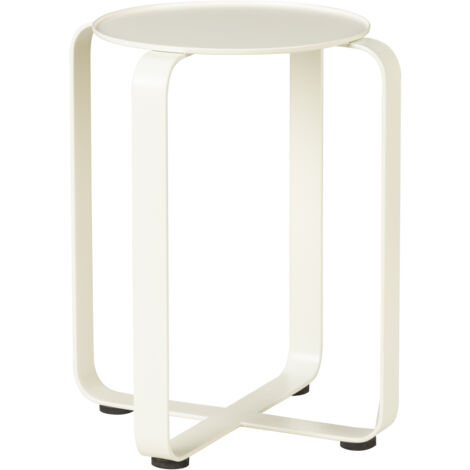 Scheurich Avignon 27, Pflanzenständer/Blumenständer/Blumentopfständer/Postament aus Metall Farbe: White Matt, 23,2 cm Durchmesser, 27,3 cm hoch, 14,9 l Vol.