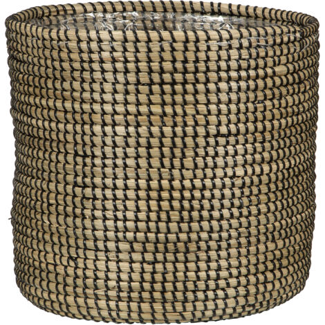 Scheurich Seagrass 17, Korbgefäß/Korb-Pflanzgefäß/Korbtopf  aus Seagrass Farbe: Black, 17 cm Durchmesser, 16 cm hoch, 3,5 l Vol.