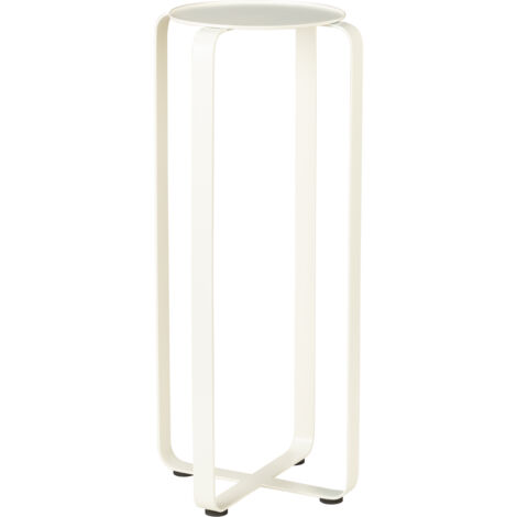 Scheurich Avignon 51, Pflanzenständer/Blumenständer/Blumentopfständer/Postament aus Metall Farbe: White Matt, 23,3 cm Durchmesser, 51,4 cm hoch, 14,9 l Vol.