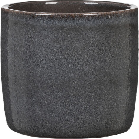 Scheurich Solido, Blumentopf aus Keramik, Farbe: Mystic Grey, 17,6 cm Durchmesser, 16 cm hoch, 3,1 l Vol.