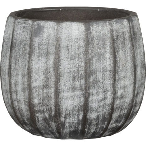 Scheurich Runa, Blumentopf aus Keramik,  Farbe: Washed Grey, 22,57 cm Durchmesser, 19,5 cm hoch, 13 l Vol.