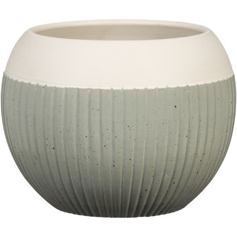 Scheurich Bola Linea, Blumentopf aus Keramik, Farbe: Verde, 14,9 cm Durchmesser, 14 cm hoch, 2,3 l Vol.