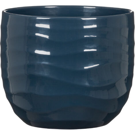 Scheurich Breeze, Blumentopf aus Keramik, Farbe: Deep Ocean, 23,8 cm Durchmesser, 20,3 cm hoch, 6,909 l Vol.