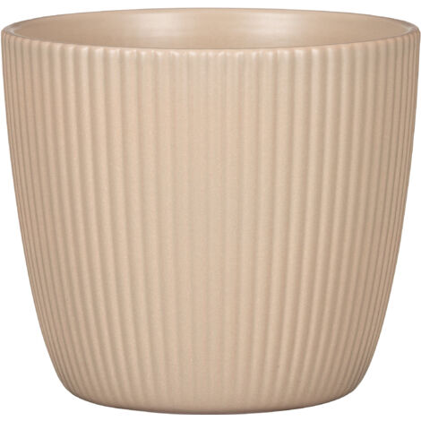 Scheurich Aura, Blumentopf aus Keramik, Farbe: Dry Reed, 27,5 cm Durchmesser, 24,5 cm hoch, 10,32 l Vol.