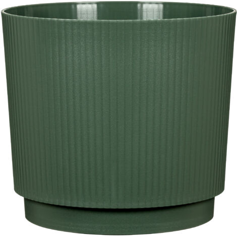 Scheurich LINO, Blumentopf aus Kunststoff, Farbe: Fjord Green, 24,9 cm Durchmesser, 22,2 cm hoch, 8,4 l Vol.