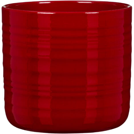 Scheurich 850, Blumentopf aus Keramik, Farbe: Intense Red, 16,6 cm Durchmesser, 15,3 cm hoch, 4,216 l Vol. (1/4)