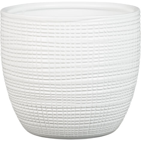 Scheurich Corteza, Blumentopf aus Keramik,  Farbe: Panna, 18,8 cm Durchmesser, 16,9 cm hoch, 3,4 l Vol.