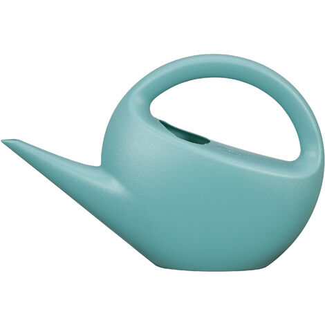Scheurich Smilla, Gießkanne aus Kunststoff, Farbe: Matt Petrol, 40,2 cm Breite, 11,5 cm Tiefe, 26,6 cm hoch, 3 l Vol.