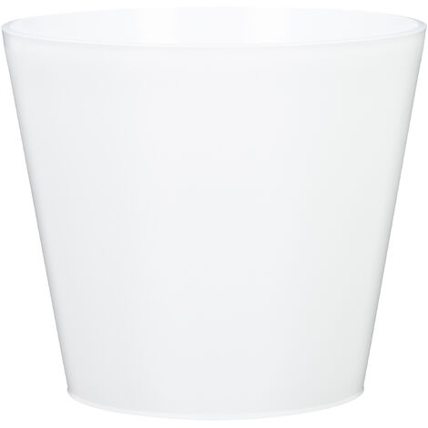 Scheurich Purista 40, Blumentopf/Pflanzkübel, rund,  aus Kunststoff Farbe: Bianco, 37 cm Durchmesser, 32,3 cm hoch, 21 l Vol.