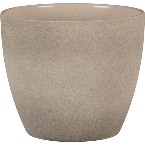 Scheurich Stone, Blumentopf aus Keramik, Farbe: Taupe Stone, 28 cm Durchmesser, 25,2 cm hoch, 11,4 l Vol.