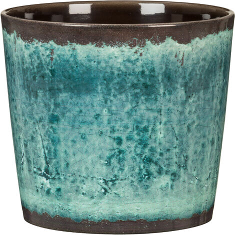 Scheurich TRADITION, Blumentopf aus Keramik,  Farbe: Ocean Glaze, 18 cm Durchmesser, 15,6 cm hoch, 1,1 l Vol.
