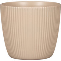 Scheurich Aura, Blumentopf aus Keramik, Farbe: Dry Reed, 19,1 cm Durchmesser, 17,1 cm hoch, 3,387 l Vol.