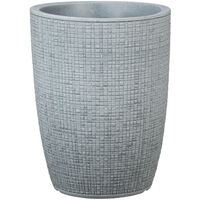 Scheurich Barceo High 54, Hochgefäß/Blumentopf/Pflanzenkübel, rund, aus Kunststoff Farbe: Stony Grey, 39 cm Durchmesser, 53,5 cm hoch, 17 l Vol.