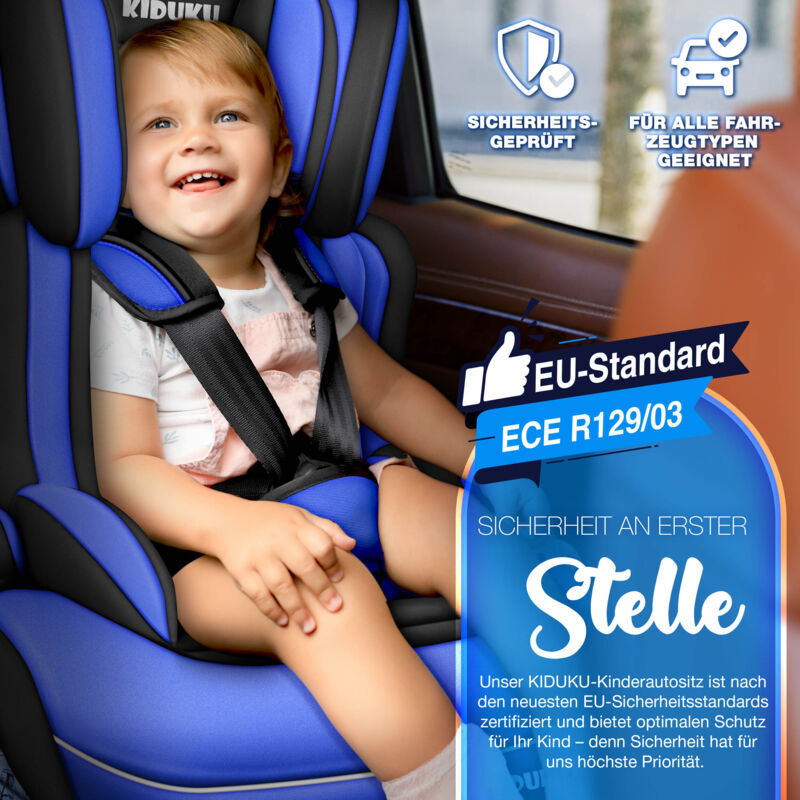 Dossier Pour Siège Enfant Hoodie – Bleu Foncé Denim, Fixation Cadre