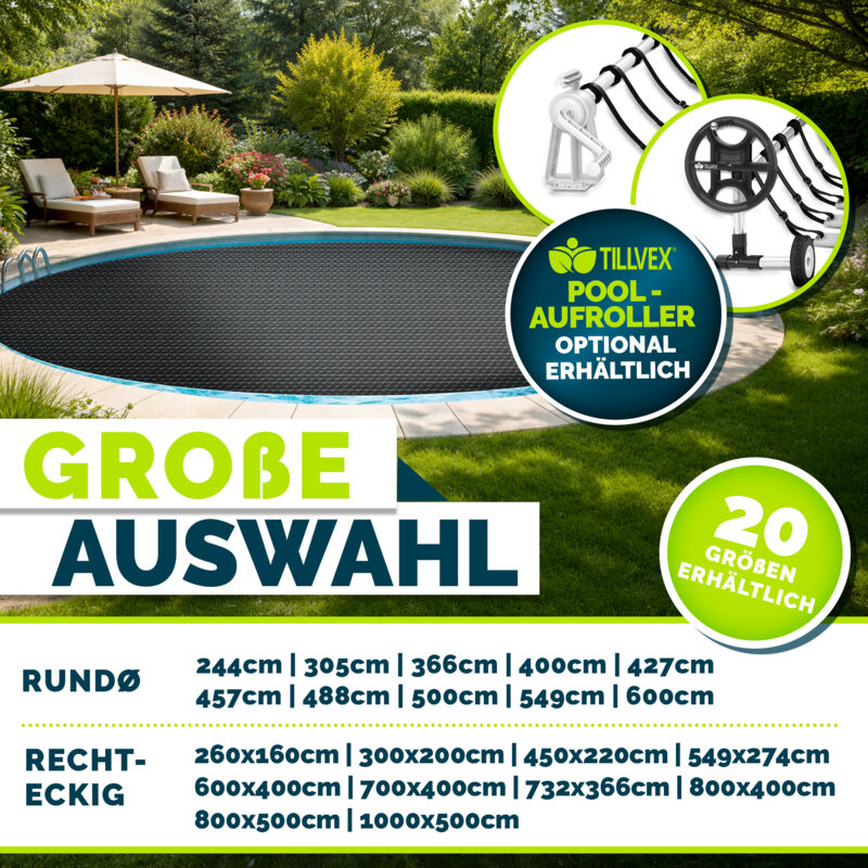 Bâche Bulles Piscine Solaire Couverture Solaire Pliante Résistante De