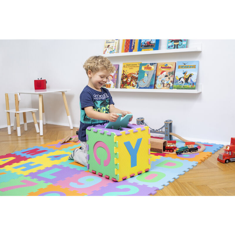 KIDUKU® Puzzle tapis mousse 86 pièces tapis de jeu très résistant pour  enfants
