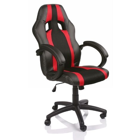 Chaise de bureau ergonomique : Noir/Rouge