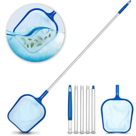 tillvex Kit épuisette de piscine Kit de nettoyage avec manche télescopique 122 cm Épuisette à feuilles à mailles fines Épuisette pour le nettoyage des piscines, jacuzzis et spas (1/4)