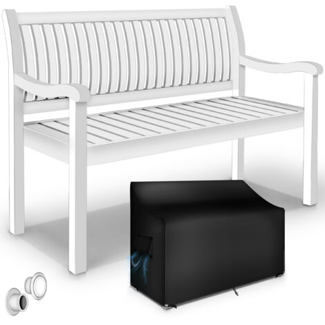 tillvex Banc de jardin en bois blanc 150 cm / 3 - 4 personnes banc de parc banc massif mobilier de jardin