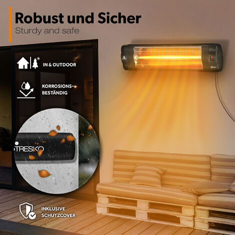 Radiateur Infrarouge Extérieur TRESKO 2500W - Chauffage Terrasse Avec Télécommande
