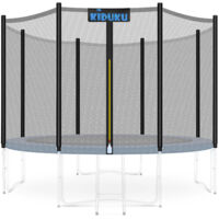 KIDUKU Filet de remplacement pour trampolines 427 cm (12 barres) Filet de sécurité avec fermeture résistant aux intempéries