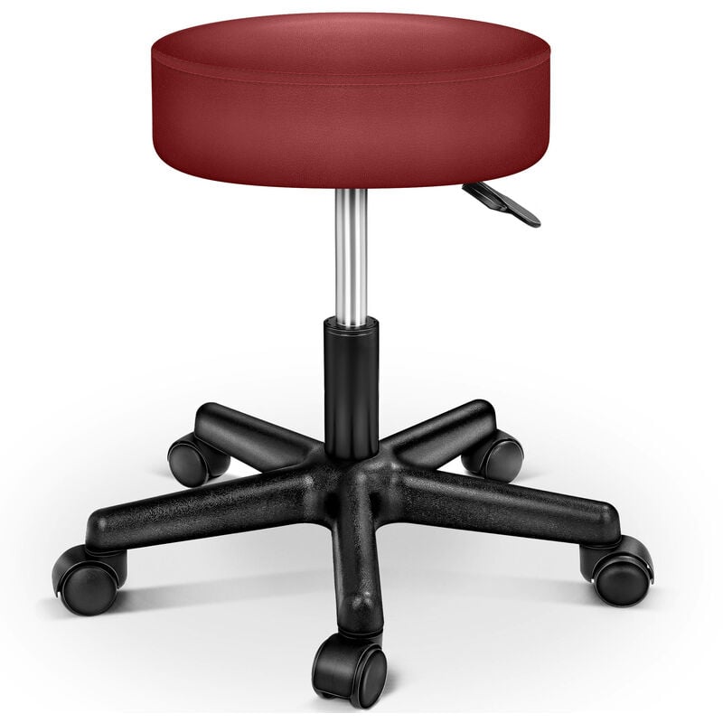 Tresko Taburete Ruedas giratorio de trabajo consulta regulable en altura 360° asiento acolchado 10 cm y 8 variantes