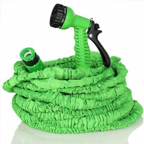 TRESKO Manguera flexible de jardín extensible con 7 en 1 Pistola de Riego (45 m)