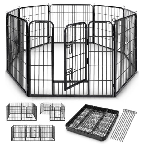 TRESKO Recinzione Per Cani 60 Cm - Gabbia Metallica Robusta Con 8 Pannelli, Perfetta Per Cuccioli E Animali Piccoli - Foto 8